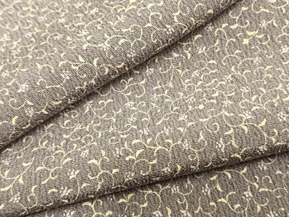 平和屋着物▽上質な小紋　単衣　唐草花文　正絹　逸品　AAAZ1500fy