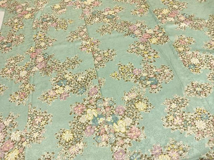 平和屋着物▽上質な小紋 単衣 舞花文 正絹 逸品 未使用 AAAZ1501fy