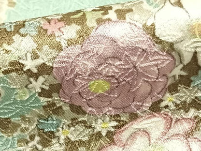 平和屋着物▽上質な小紋 単衣 舞花文 正絹 逸品 未使用 AAAZ1501fy