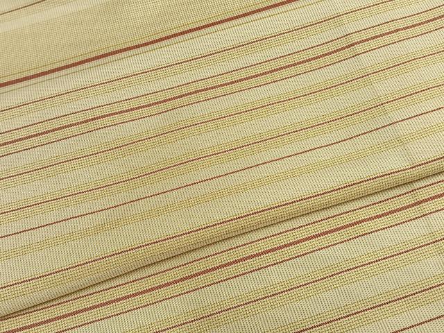 平和屋着物▽本場縞大島紬 単衣 横段文 正絹 逸品 AAAZ1502fy
