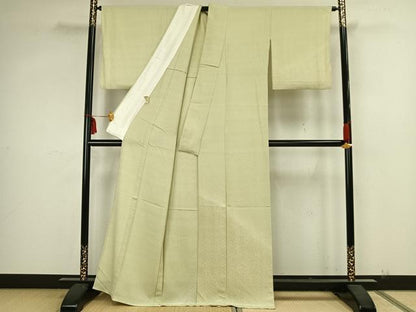 平和屋着物▽訪問着 単衣 縞 正絹 逸品 AAAZ1503fy