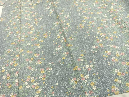 平和屋着物▽上質な小紋 単衣 草花文 正絹 逸品 AAAZ1504fy