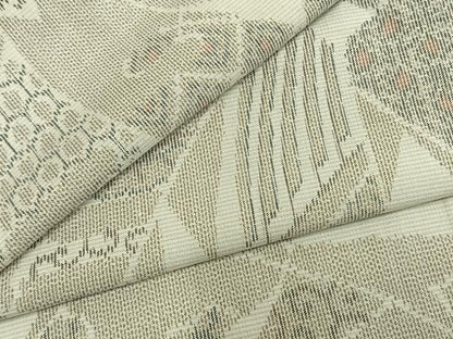 平和屋着物▽上質な紬 単衣 熨斗文 正絹 逸品 AAAZ1506fy