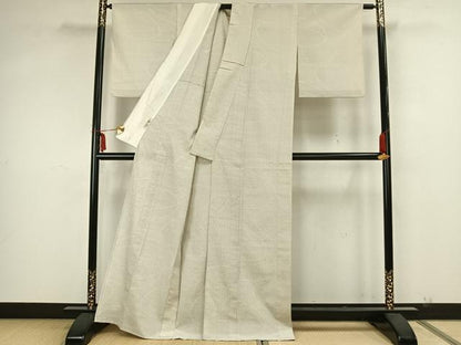 平和屋着物▽本塩沢 単衣 110亀甲 抽象文様 正絹 逸品 AAAZ1507fy
