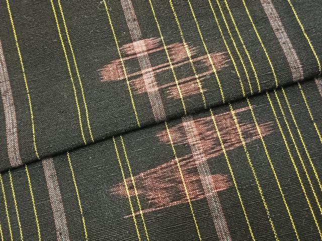 平和屋着物▽本場琉球紬　単衣　手織　正絹　逸品　AAAZ1512fy