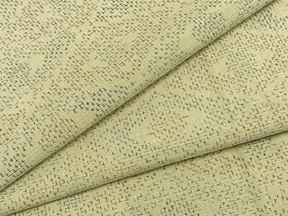 平和屋着物▽上質な紬 単衣 菱文 正絹 逸品 AAAZ1522fy