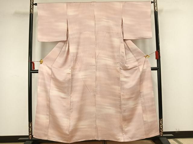 平和屋着物▽上質な小紋 単衣 作家物 霞文 正絹 逸品 AAAZ1523fy