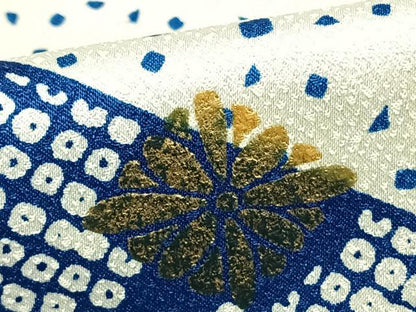 平和屋着物▽訪問着 単衣 舞花文 金彩 洗える着物 AAAZ1531fy