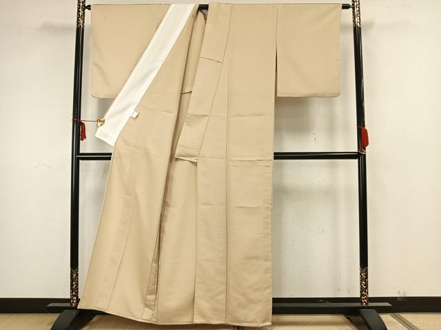 平和屋着物▽色無地　単衣　砥粉色　洗える着物　AAAZ1535fy
