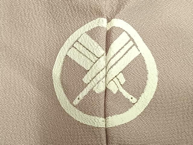 平和屋着物▽男性 色無地 単衣 灰桜色 洗える着物 AAAZ1537fy