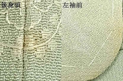 平和屋着物▽訪問着 単衣 手描き 枝花文 正絹 逸品 AAAZ1539fy