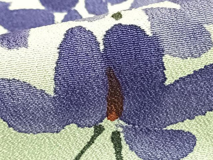 平和屋着物▽訪問着 単衣 手描き 枝花文 正絹 逸品 AAAZ1539fy