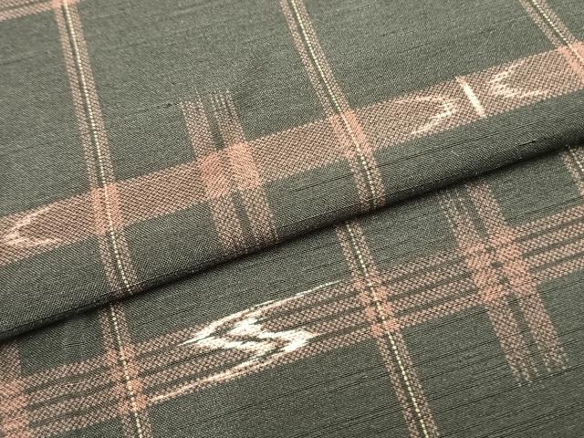 平和屋着物▽小紋 単衣 絣柄 ロング丈 洗える着物 AAAZ1541fy