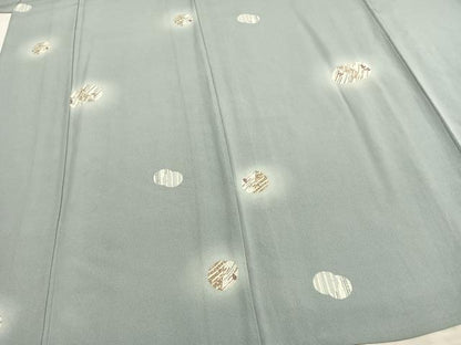 平和屋着物▽上質な小紋 単衣 丸文 暈し染め 正絹 逸品 AAAZ1548fy