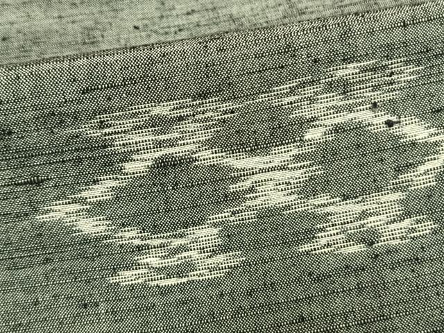 平和屋着物▽上質な紬 単衣 幾何学文様 正絹 逸品 AAAZ1549fy