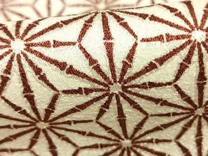 平和屋着物▽上質な小紋 単衣 麻の葉文様 正絹 逸品 AAAZ1551fy