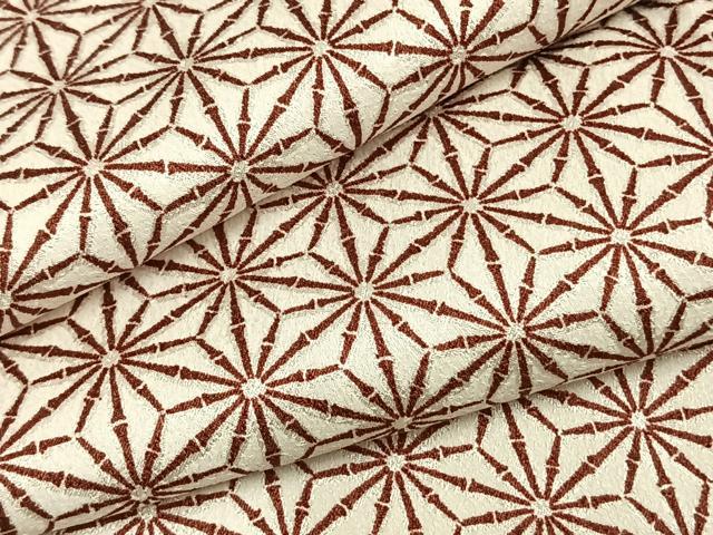 平和屋着物▽上質な小紋 単衣 麻の葉文様 正絹 逸品 AAAZ1551fy
