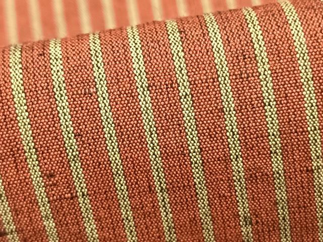 平和屋着物▽上質な紬　単衣　縞　正絹　逸品　AAAZ1558fy