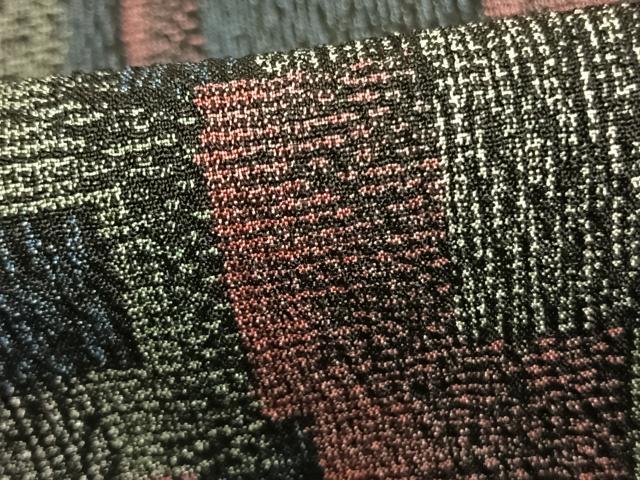 平和屋着物▽本塩沢 単衣 幾何学文 正絹 逸品 AAAZ1564fy