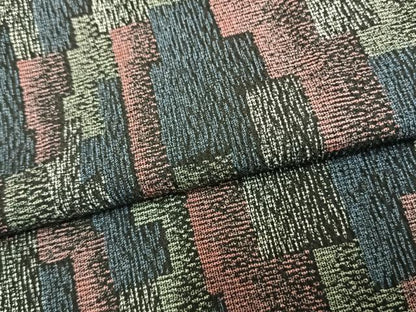 平和屋着物▽本塩沢 単衣 幾何学文 正絹 逸品 AAAZ1564fy