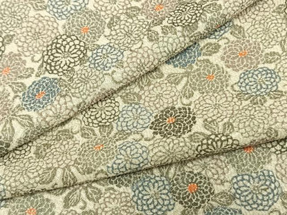 平和屋着物▽上質な小紋 単衣 花尽くし 鬼しぼ縮緬 正絹 逸品 AAAZ1566fy
