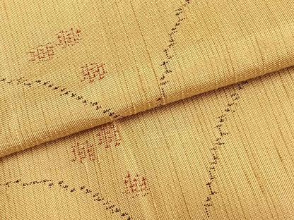平和屋着物▽上質な紬 単衣 南天文 正絹 逸品 AAAZ1568fy