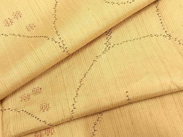 平和屋着物▽上質な紬 単衣 南天文 正絹 逸品 AAAZ1568fy