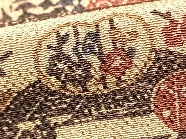 平和屋着物▽上質な小紋 単衣 横段文 鬼しぼ縮緬 正絹 逸品 AAAZ1569fy