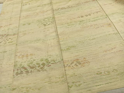 平和屋着物▽上質な小紋 単衣 横段文 正絹 逸品 AAAZ1570fy