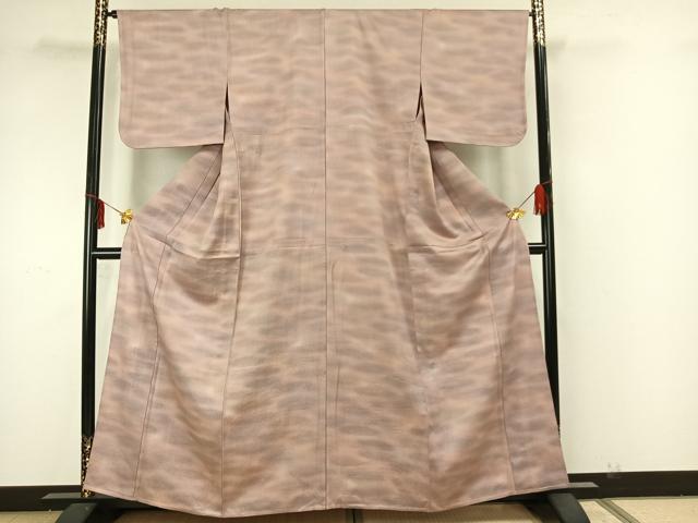 平和屋着物▽上質な小紋　単衣　霞文　正絹　逸品　AAAZ1576fy