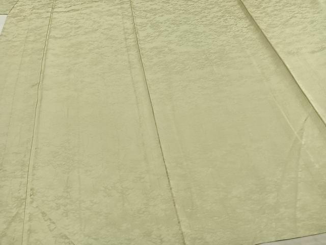 平和屋着物▽上質な色無地 単衣 風景地紋 夏虫色 正絹 逸品 AAAZ1578fy