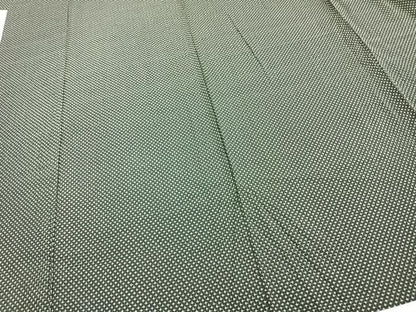 平和屋着物▽本塩沢 単衣 十字絣 黒地 正絹 逸品 AAAZ1579fy