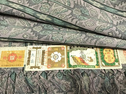 平和屋着物▽本場塩沢結城 単衣 花間道 証紙付き 正絹 逸品 AAAZ1581fy