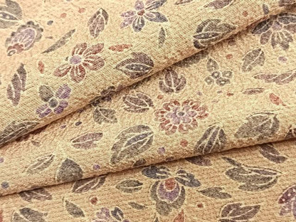 平和屋着物▽上質な小紋 単衣 草花文 正絹 逸品 AAAZ1583fy