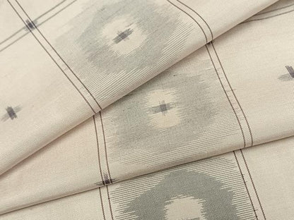 平和屋着物▽上質な紬 単衣 色紙亀甲文様 正絹 逸品 AAAZ1586fy