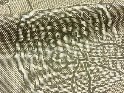 平和屋着物▽本場大島紬 単衣 7マルキ 吉祥花文 正絹 逸品 AAAZ1590fy