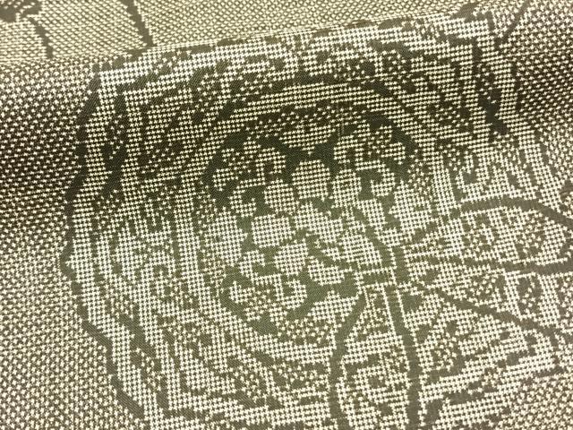 平和屋着物▽本場大島紬 単衣 7マルキ 吉祥花文 正絹 逸品 AAAZ1590fy