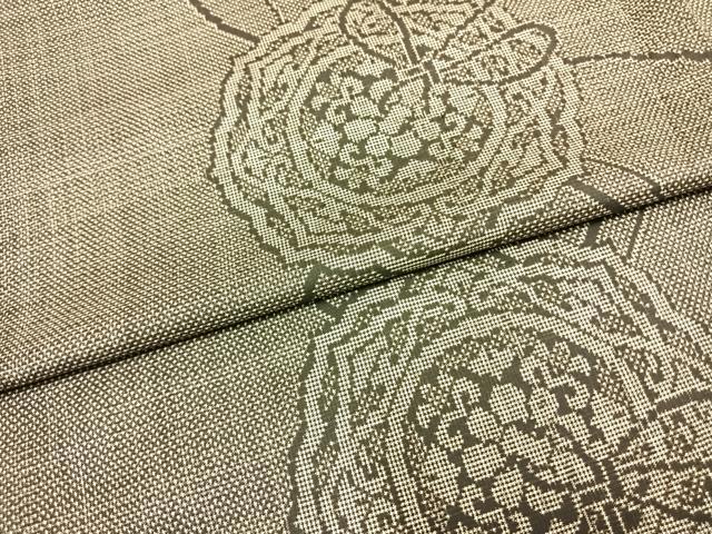 平和屋着物▽本場大島紬 単衣 7マルキ 吉祥花文 正絹 逸品 AAAZ1590fy