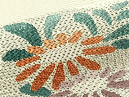 平和屋着物▽訪問着 無双 紗袷 紗×絽 手描き 草花文 正絹 逸品 AAAZ1594fy