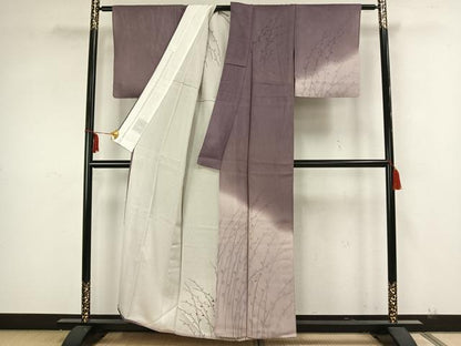 平和屋着物▽訪問着 無双 紗袷 紗×絽 枝花文 正絹 逸品 AAAZ1598fy