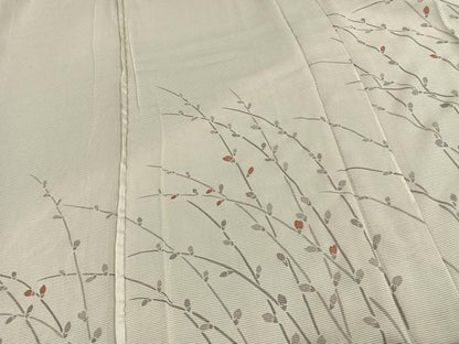 平和屋着物▽訪問着 無双 紗袷 紗×絽 枝花文 正絹 逸品 AAAZ1598fy
