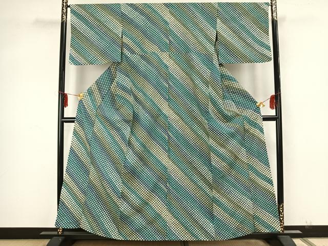 平和屋着物▽上質な小紋 単衣 花尽くし 正絹 逸品 AAAZ1601fy