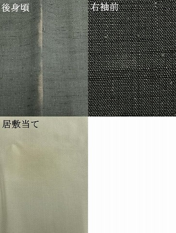 平和屋着物▽結城紬 単衣 100亀甲 丸文 黒地 ますいわ屋扱い 正絹 逸品 AAAZ1602fy