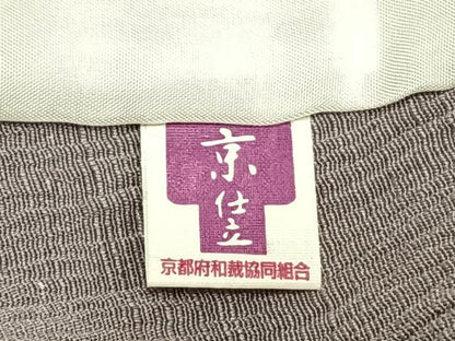 平和屋着物▽上質な小紋 単衣 よろけ縞 正絹 逸品 AAAZ1603fy