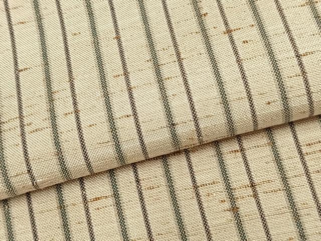 平和屋着物▽ぜんまい紬 単衣 縞 正絹 逸品 AAAZ1606fy