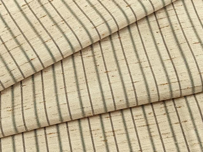 平和屋着物▽ぜんまい紬 単衣 縞 正絹 逸品 AAAZ1606fy