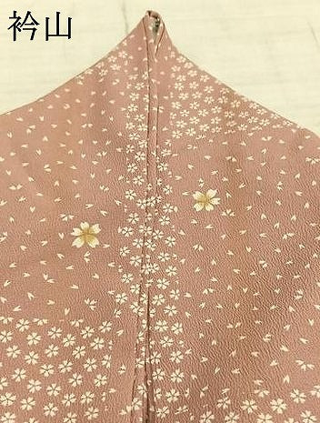平和屋着物▽小紋 単衣 市松舞桜文 洗える着物 AAAZ1608fy