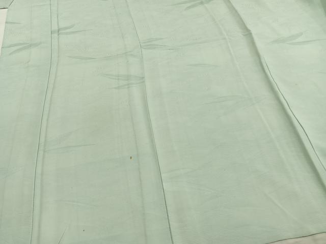 平和屋着物▽上質な色無地 単衣 舞葉地紋 青磁鼠色 正絹 逸品 AAAZ1612fy