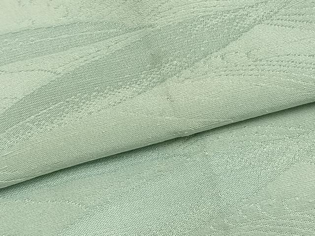 平和屋着物▽上質な色無地 単衣 舞葉地紋 青磁鼠色 正絹 逸品 AAAZ1612fy