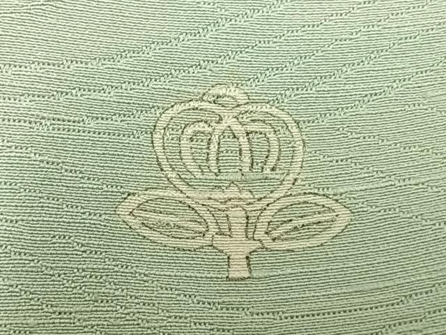 平和屋着物▽上質な色無地 単衣 舞葉地紋 青磁鼠色 正絹 逸品 AAAZ1612fy